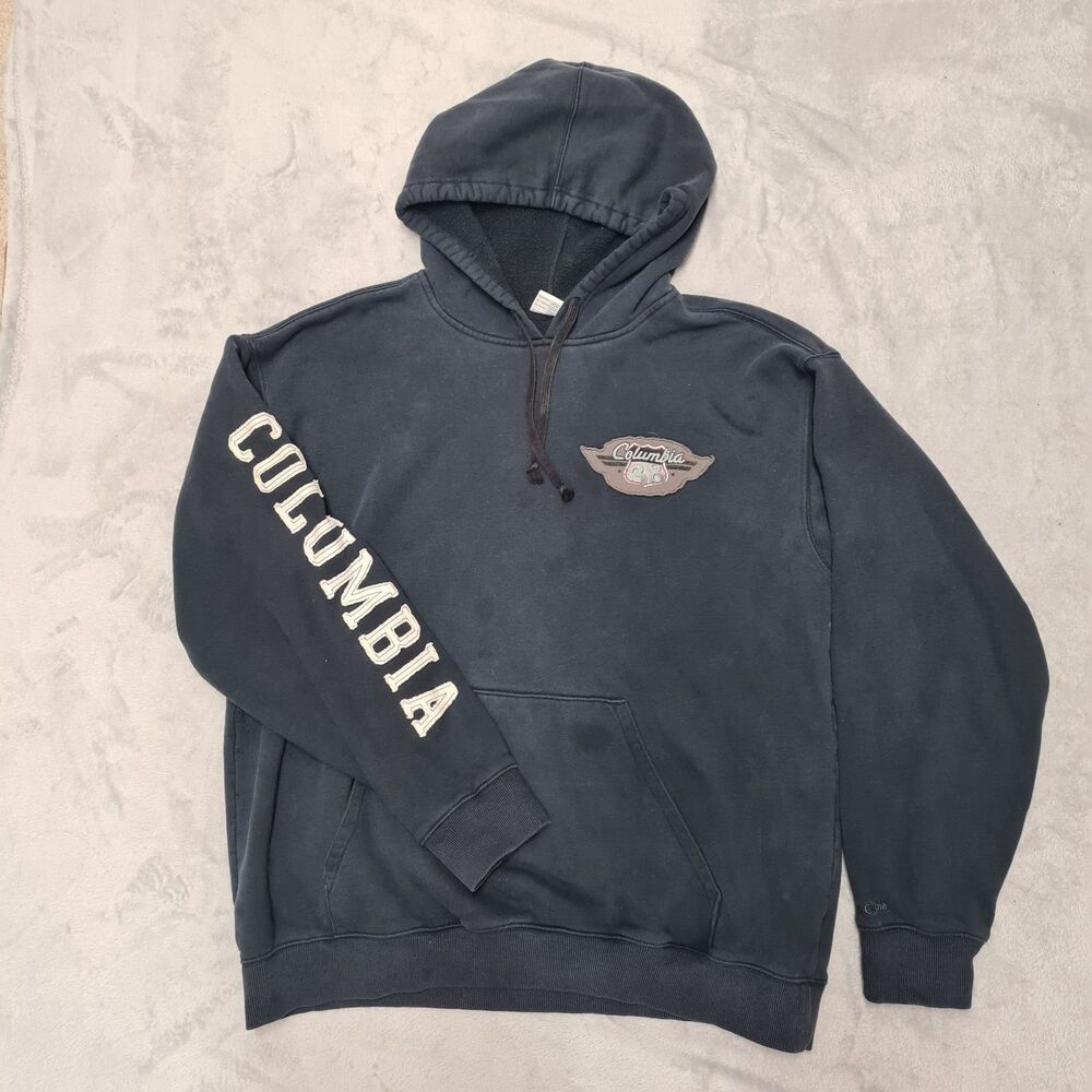 Columbia Navy Blue Hoodie Men's XL Pullover Sweatshirt Casual